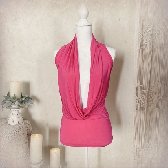 Guess By Marciano Pink Wide Open Neck Top - Picture 10 of 10